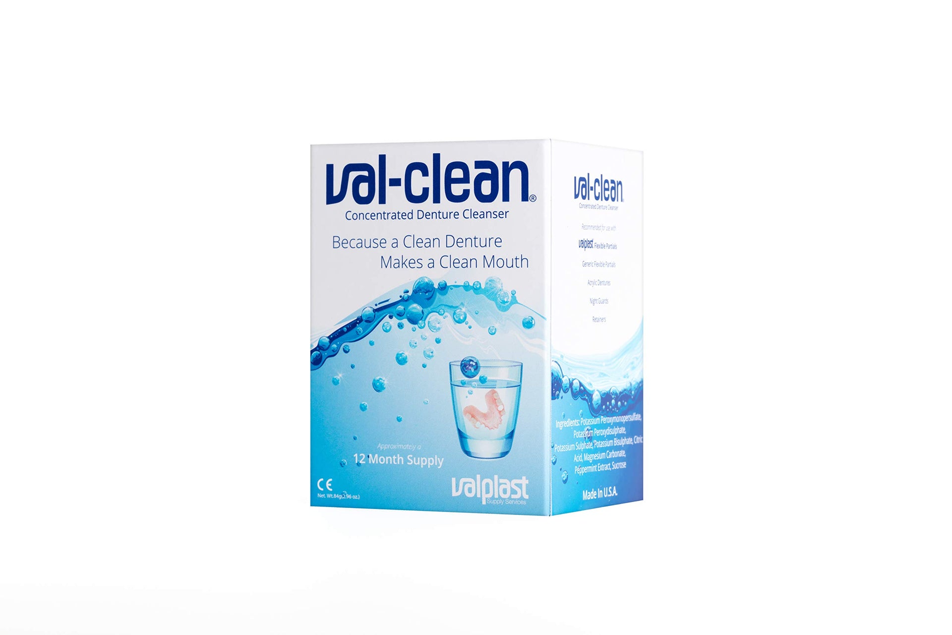 Val-Clean Concentrated Denture Cleaner 12 Sachets