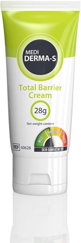 Medi Derma-S Total Barrier Cream Tube, 28g - Moisturising and Waterproof Protection for Damaged and Intact Skin