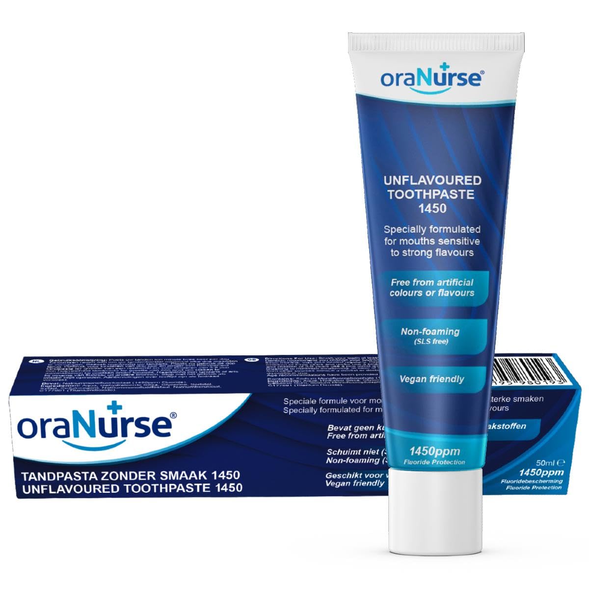 Oranurse Unflavoured Toothpaste 1450ppm 50ml