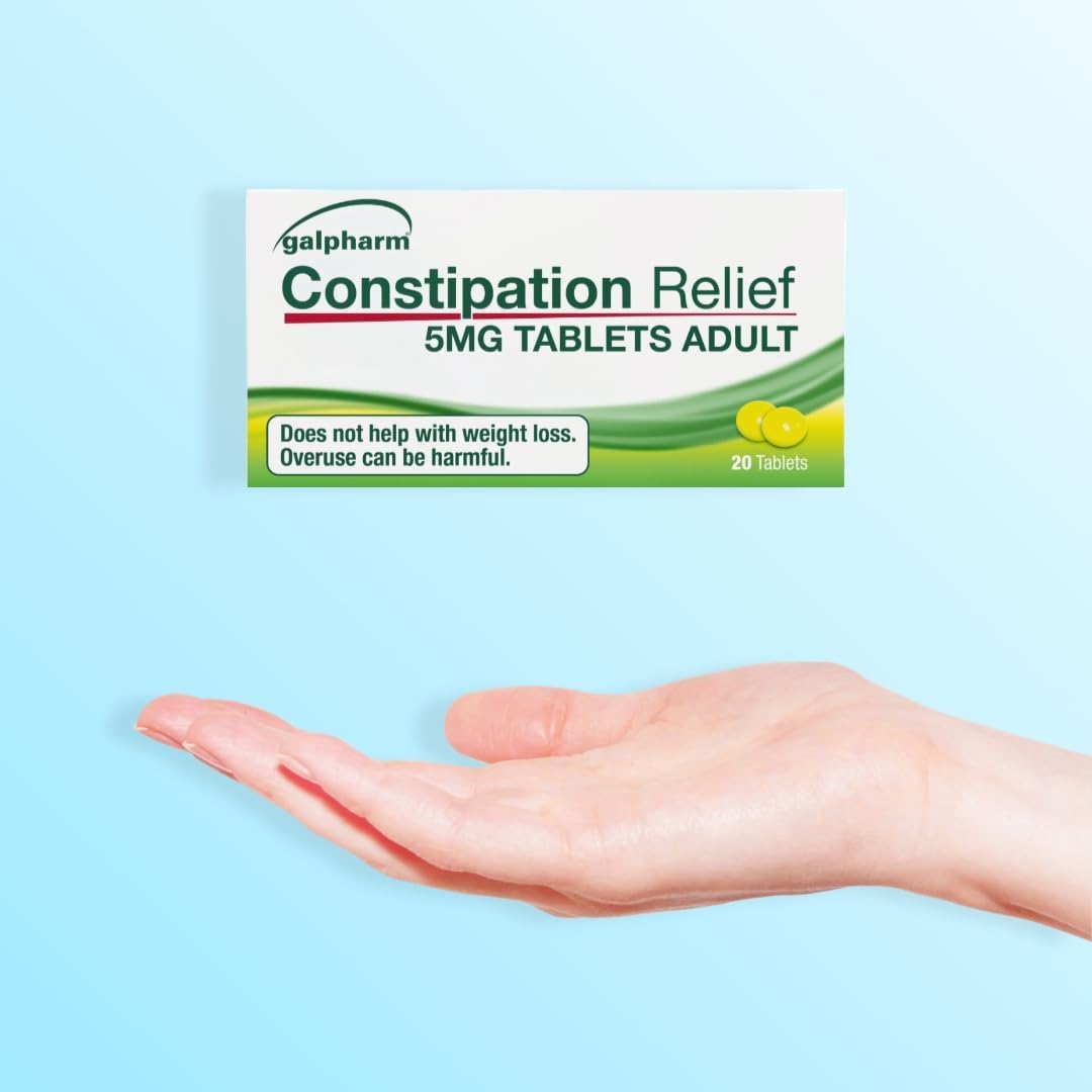 Fast-Acting Constipation Relief Tablets 5mg, 20 Count – Gentle Laxative for Adults & Kids 12+