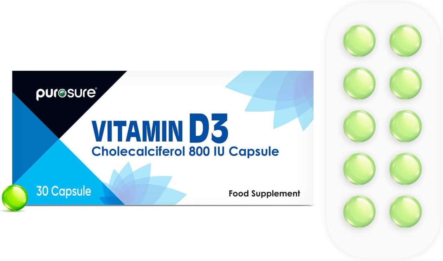PuroSure Vitamin D3 800 IU - 30 Capsules