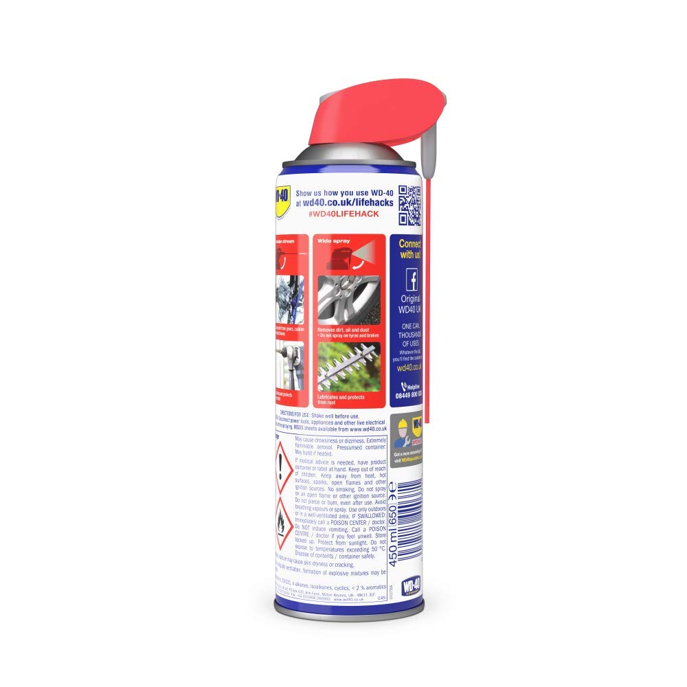 WD-40 Multi-Use Smart-Straw 450ml – Lubricant, Rust Remover & Cleaner