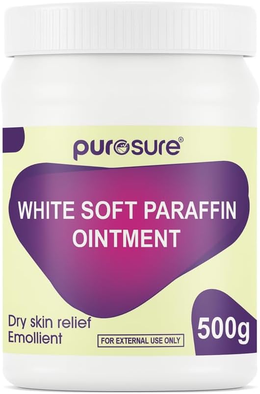 Purosure White Soft Paraffin Moisturising Cream 500g – Soothing for Dry Skin