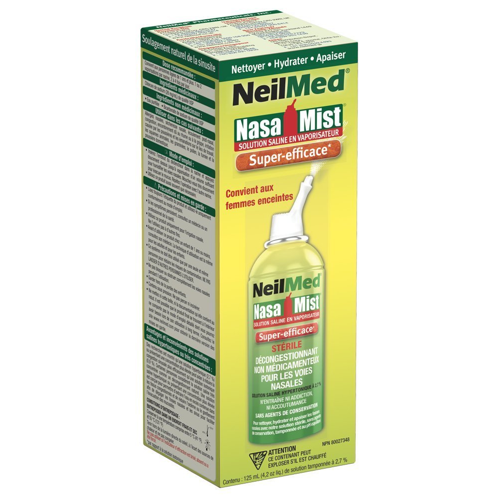 NeilMed NasaMist  Super-efficace Hypertonic Sterile Saline Spray 125ML