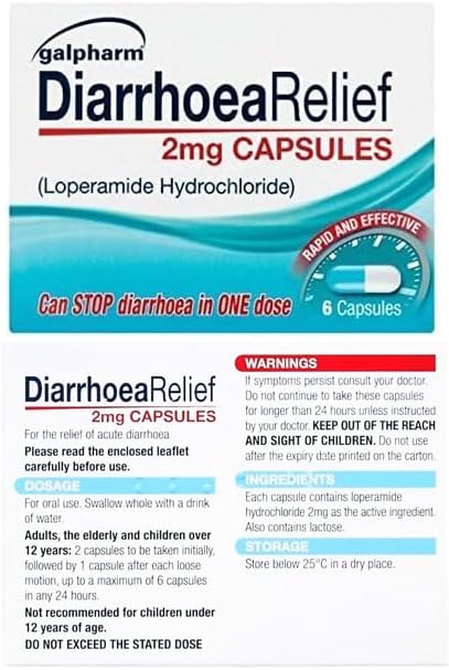 Galpharm Diarrhoea Relief 2mg - 6 Capsules