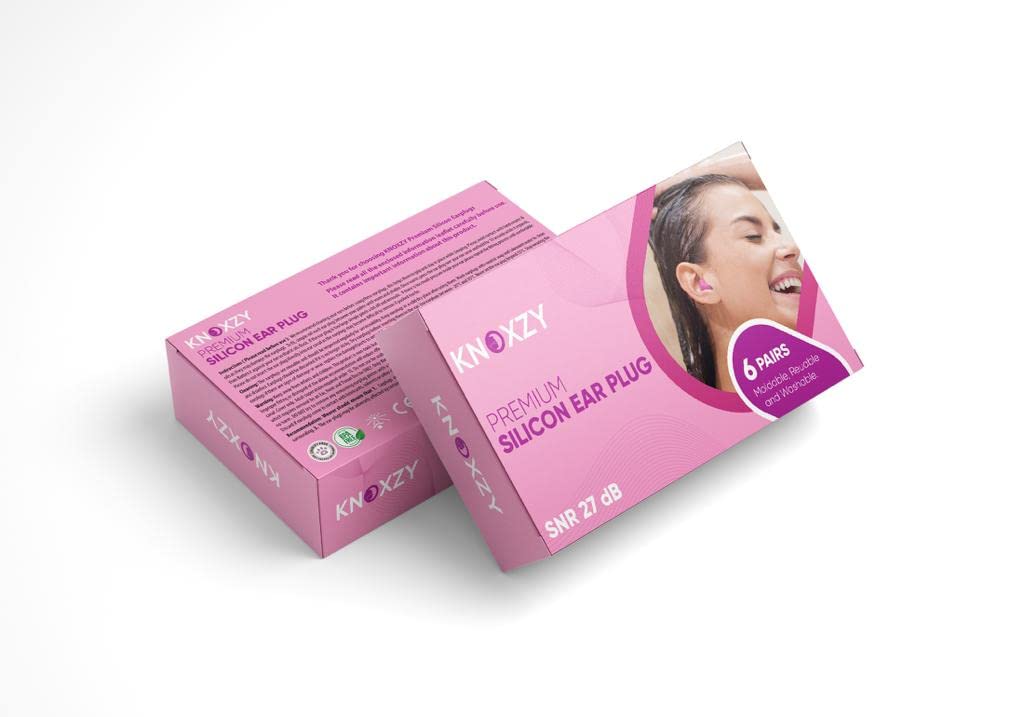 Knoxzy Silicone Ear Plugs Pink SNR 27dB