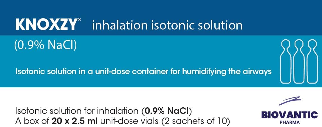 Knoxzy Isotonic Saline 0.9% – 20X2.5ml Inhalation Vials