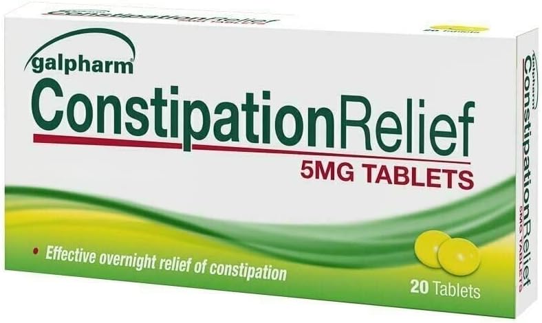Fast-Acting Constipation Relief Tablets 5mg, 20 Count – Gentle Laxative for Adults & Kids 12+