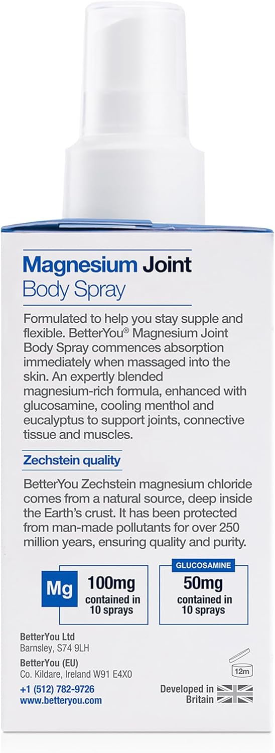 BetterYou Magnesium Joint Body Spray 100ml (600 Sprays)