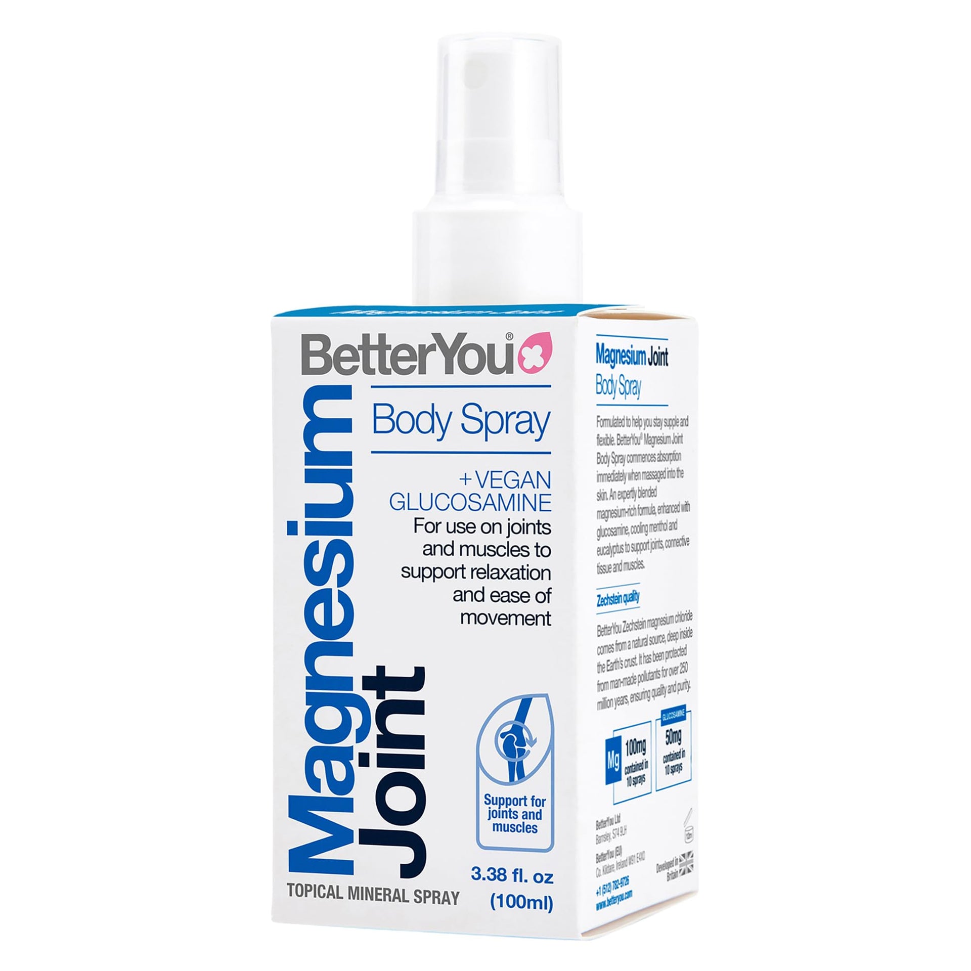 BetterYou Magnesium Joint Body Spray 100ml (600 Sprays)