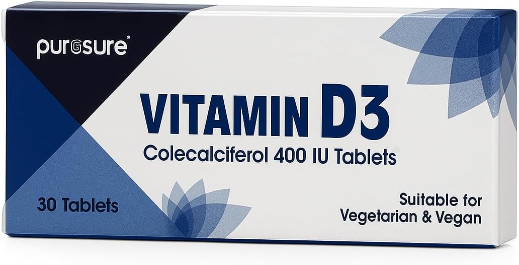 Purosure Vitamin D3 400 IU – 30 Tablets for Immune & Bone Health Support