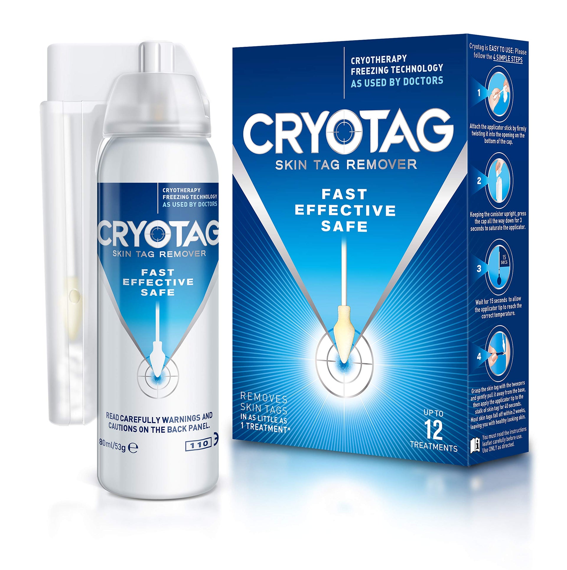 Cryotag Skin Tag Remover Fast Effective Safe Skin Tag Removal | Up to 12 treatments