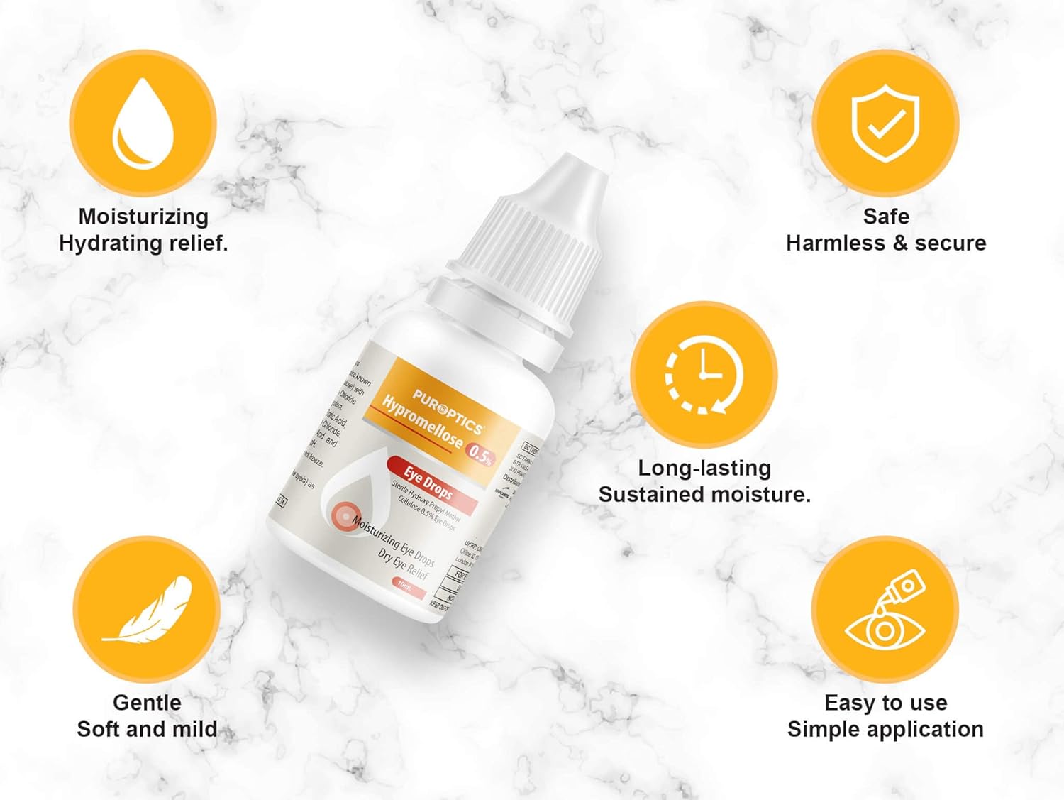 Puroptics Hypromellose 0.5% Eye Drops for Dry Eyes 10ml