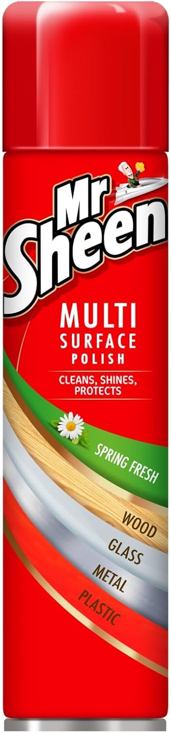 Spray lucidante multisuperficie originale Mr Sheen 250 ml | Per l'uso su legno, plastica, vetro e metallo