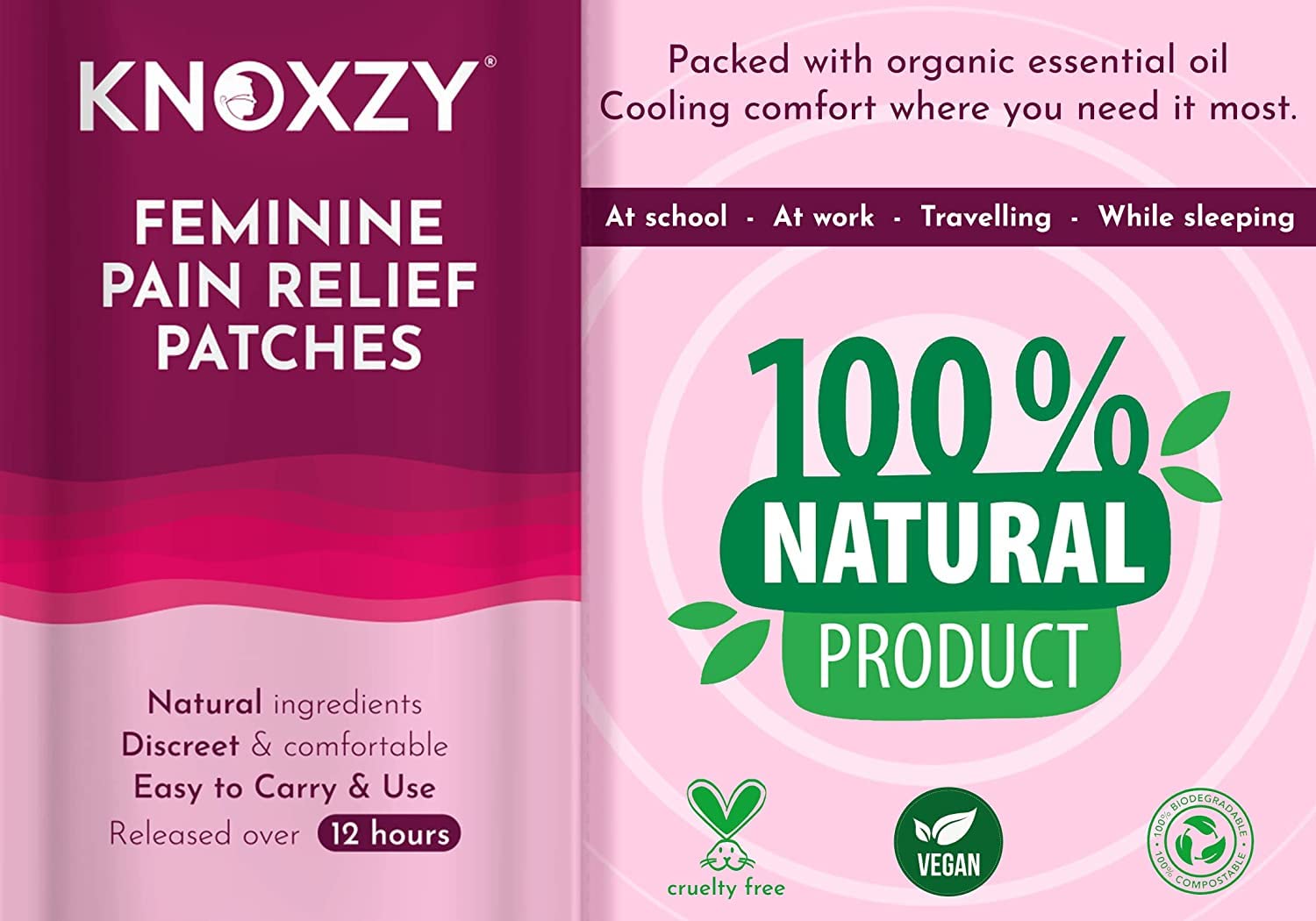 KNOXZY Feminine Pain Relief Patches (5 Patches)