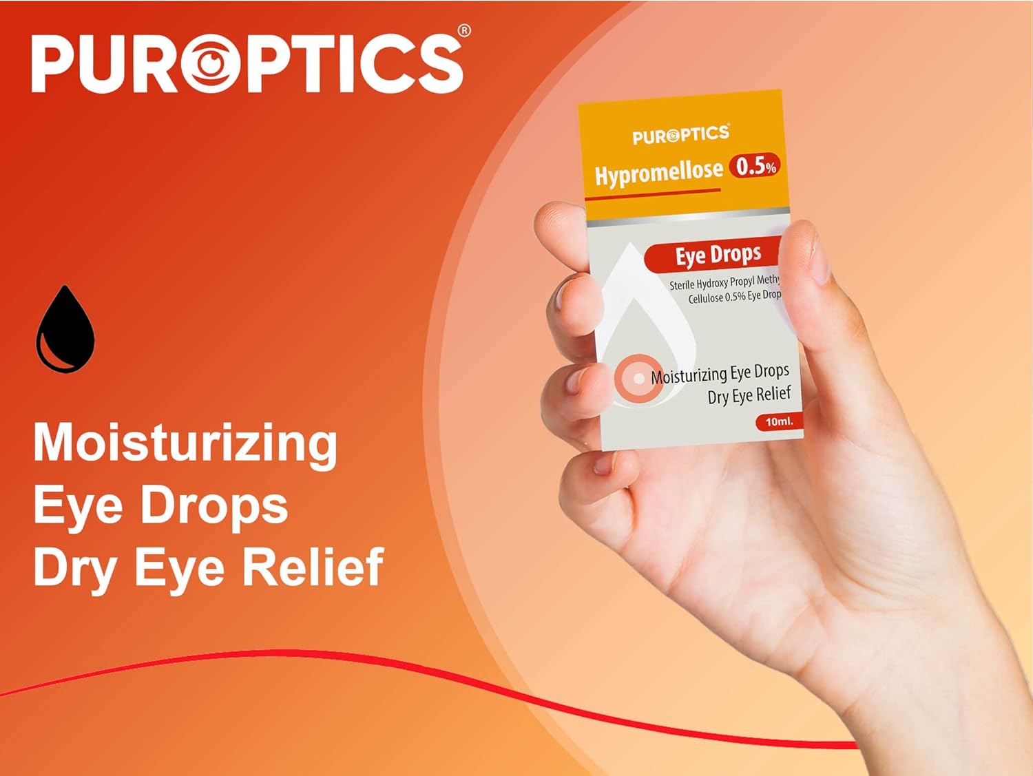Puroptics Hypromellose 0.5% Eye Drops for Dry Eyes 10ml