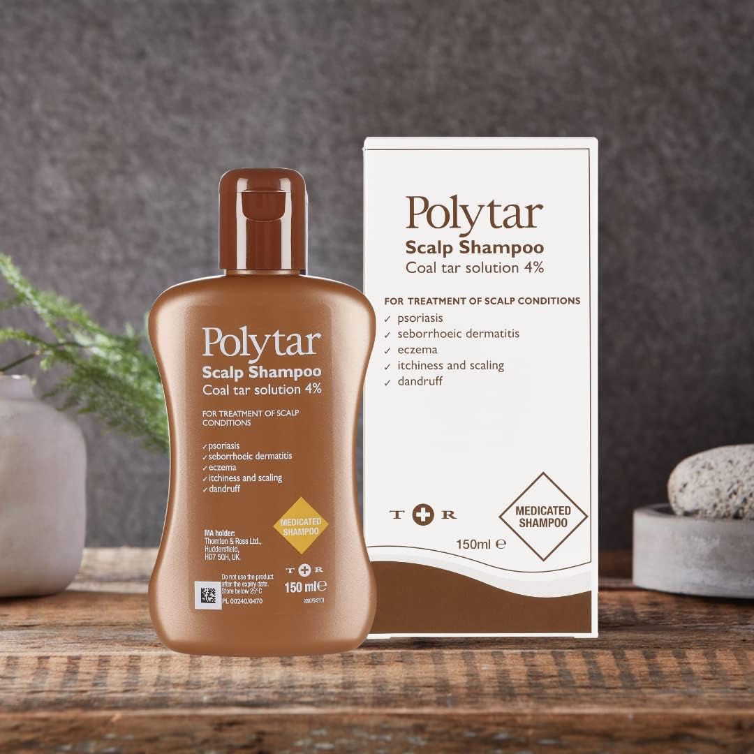 Polytar Scalp Shampoo 150 ml | Treats Psoriasis, Seborrhoeic Dermatitis, Eczema, and Dandruff