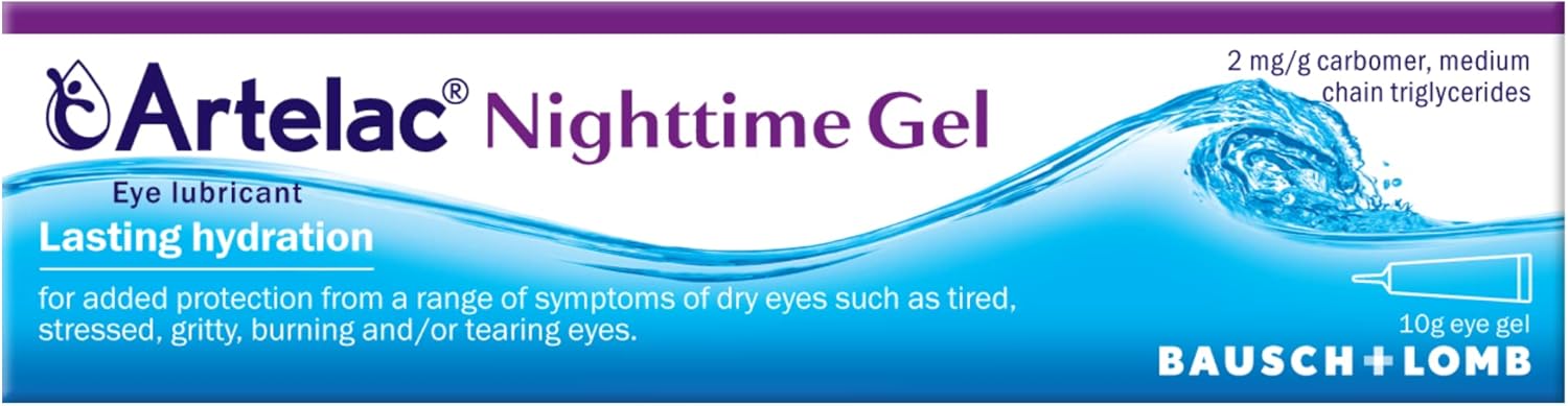 Artelac Nighttime Gel, by Bausch Plus Lomb, Night Time Eye Gel for Dry Eyes 10g