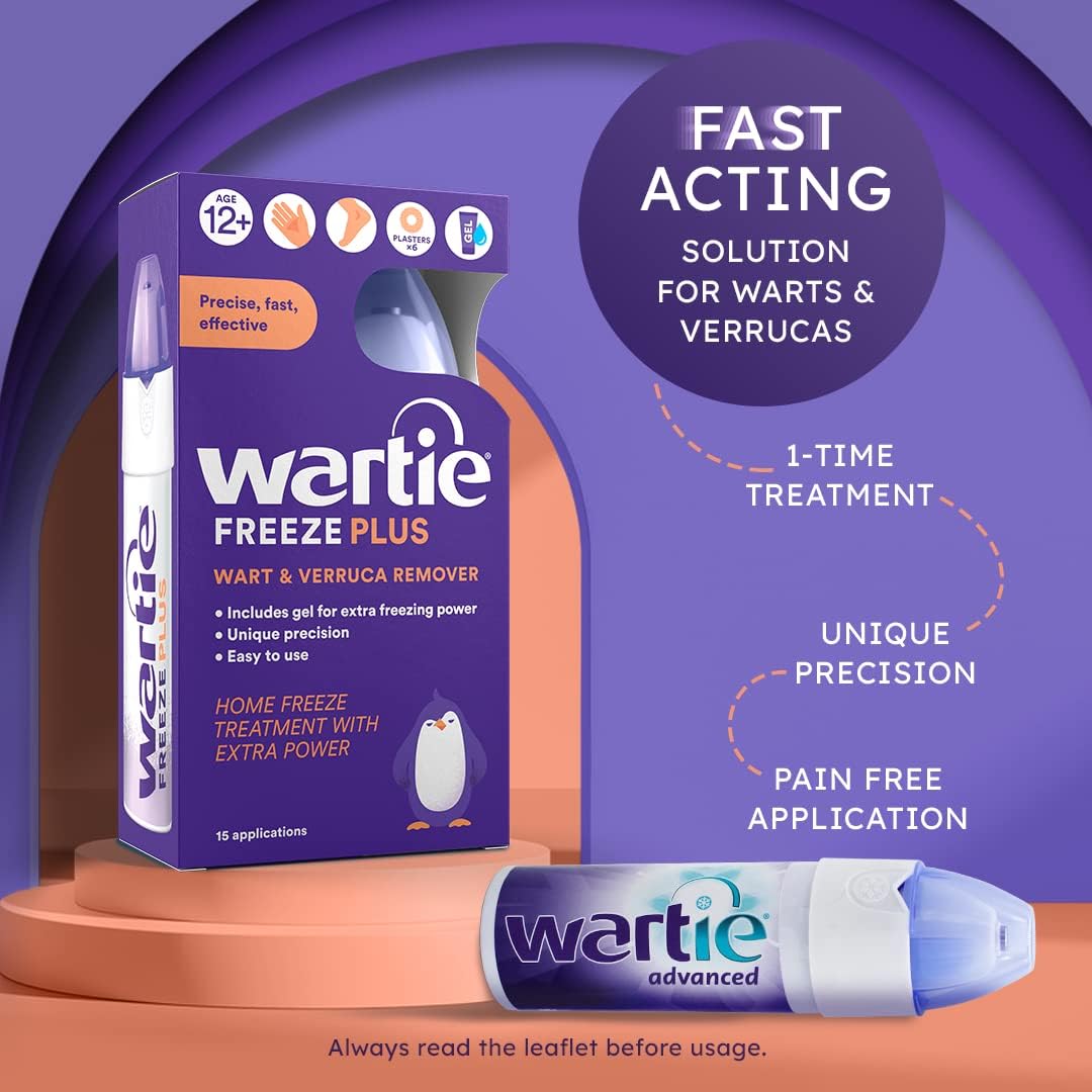 Wartie Freeze Plus Wart & Verruca Remover Gel – 15 Applications
