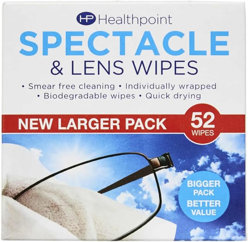 HEALTHPOINT SPECTACLE & LENS WIPES -  52S