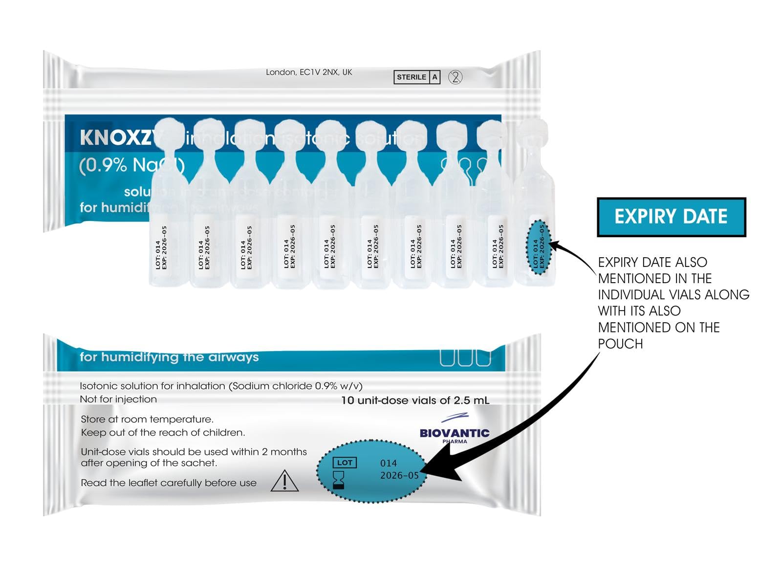 Knoxzy Isotonic Saline 0.9% – 20X2.5ml Inhalation Vials