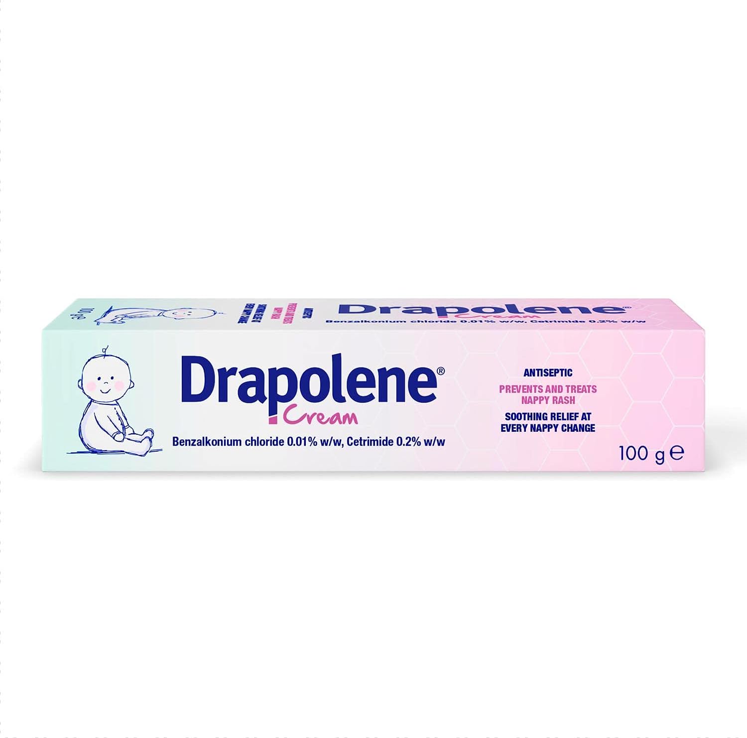 Drapolene Cream 100g Tube | Prevents and Treats Nappy Rash | Soothes and Protects Baby's Bottom