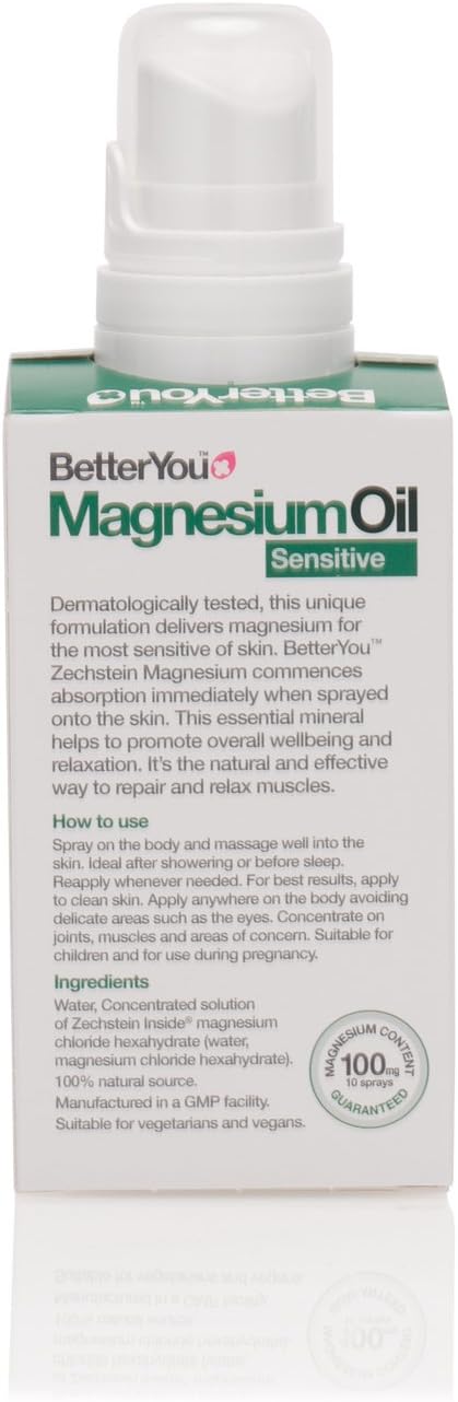 BetterYou Magnesium Sensitive Body Spray  100ml (600 Sprays)