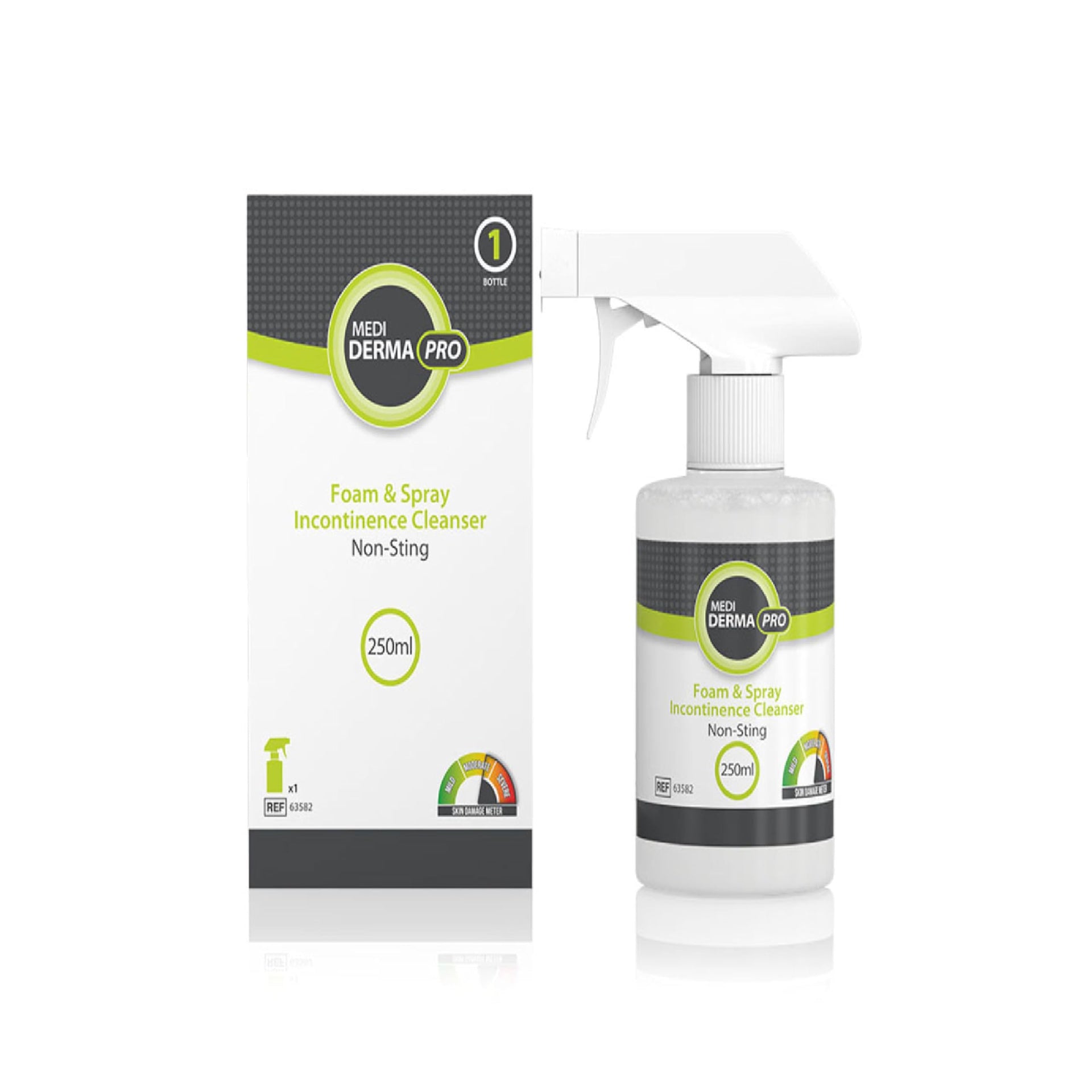 Medi Derma-Pro Skin Protectant Ointment Foam & Spray Incontinence Cleanser 250ml
