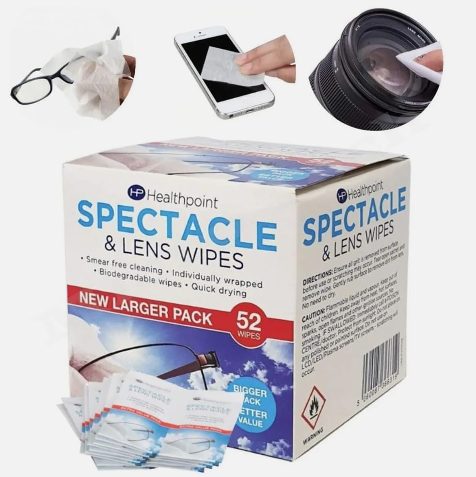 HEALTHPOINT SPECTACLE & LENS WIPES -  52S