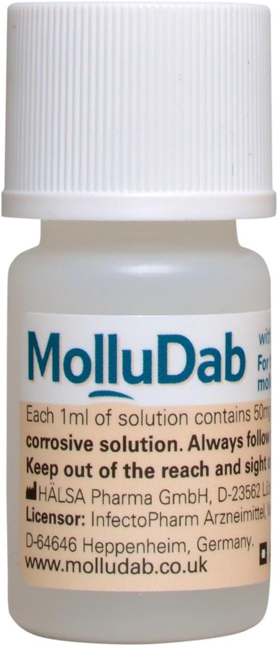 Molludab Molluscum Solution, with 5% Potassium Hydroxide to treat Molluscum Contagiosum, 2 ml