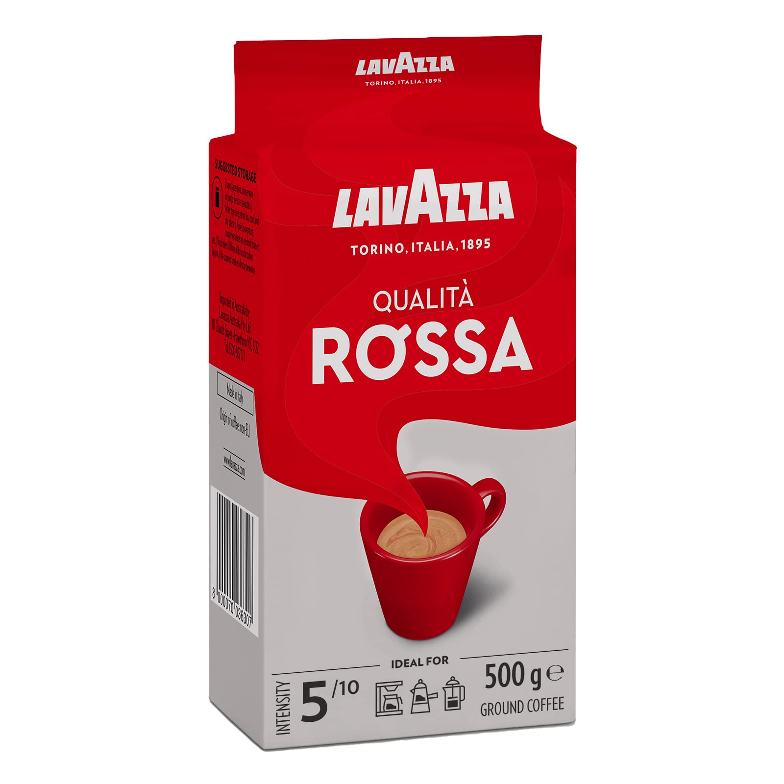 Lavazza Qualità Rossa Ground Coffee, Medium Roast 500g