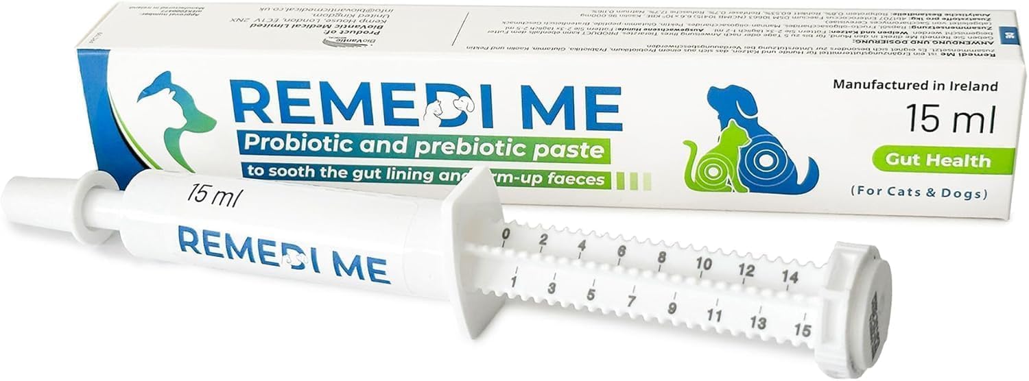 Remedi Me Probiotic & Prebiotic Paste to Sooth the Gut Lining and Firm-up Faeces - For Dogs & Cats | 15ml