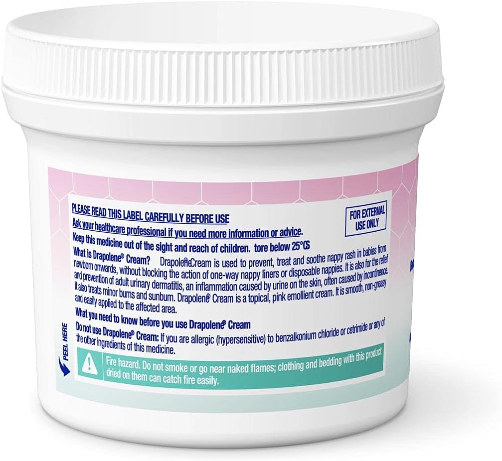 Drapolene Cream 350g Tub | for Sore Skin Caused by Incontinence