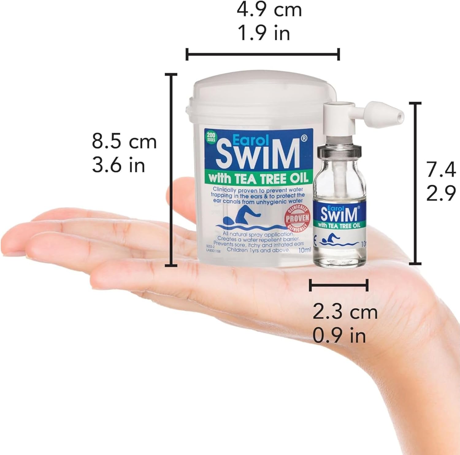 Earol Swim Olive Oil and Tea Tree Ear Spray | 10ML Metered Dose Spray
