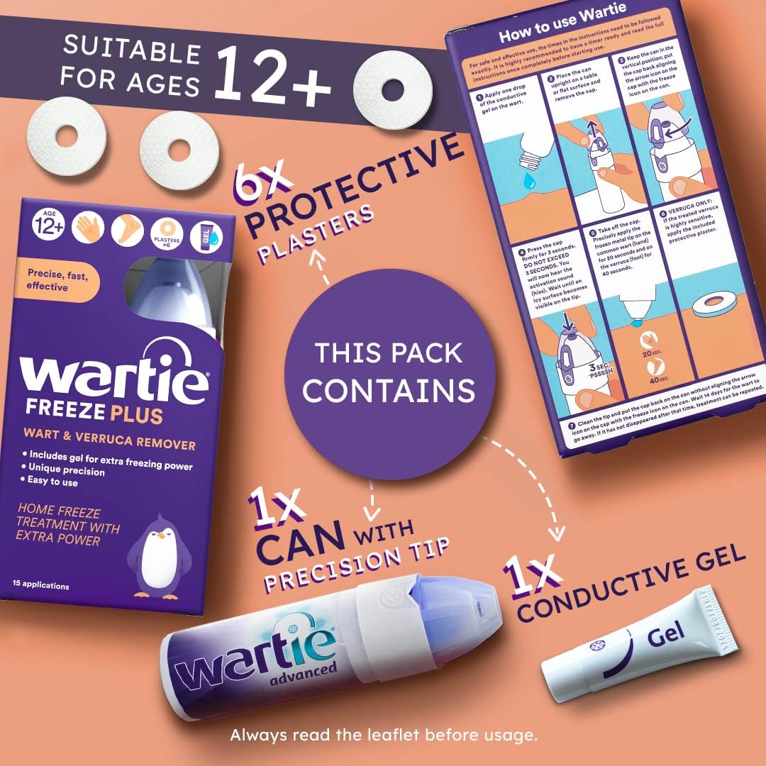 Wartie Freeze Plus Wart & Verruca Remover Gel – 15 Applications