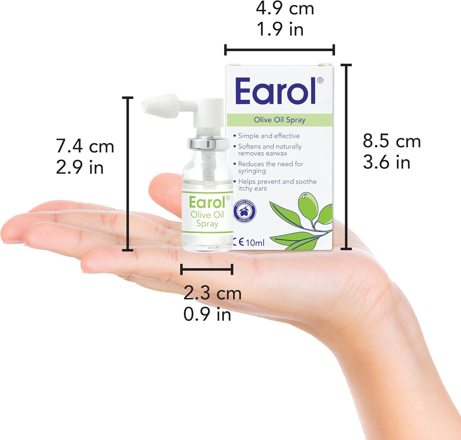 Earol Olive Oil Ear Wax Removal Spray | 10ml Oil Spray Bottle