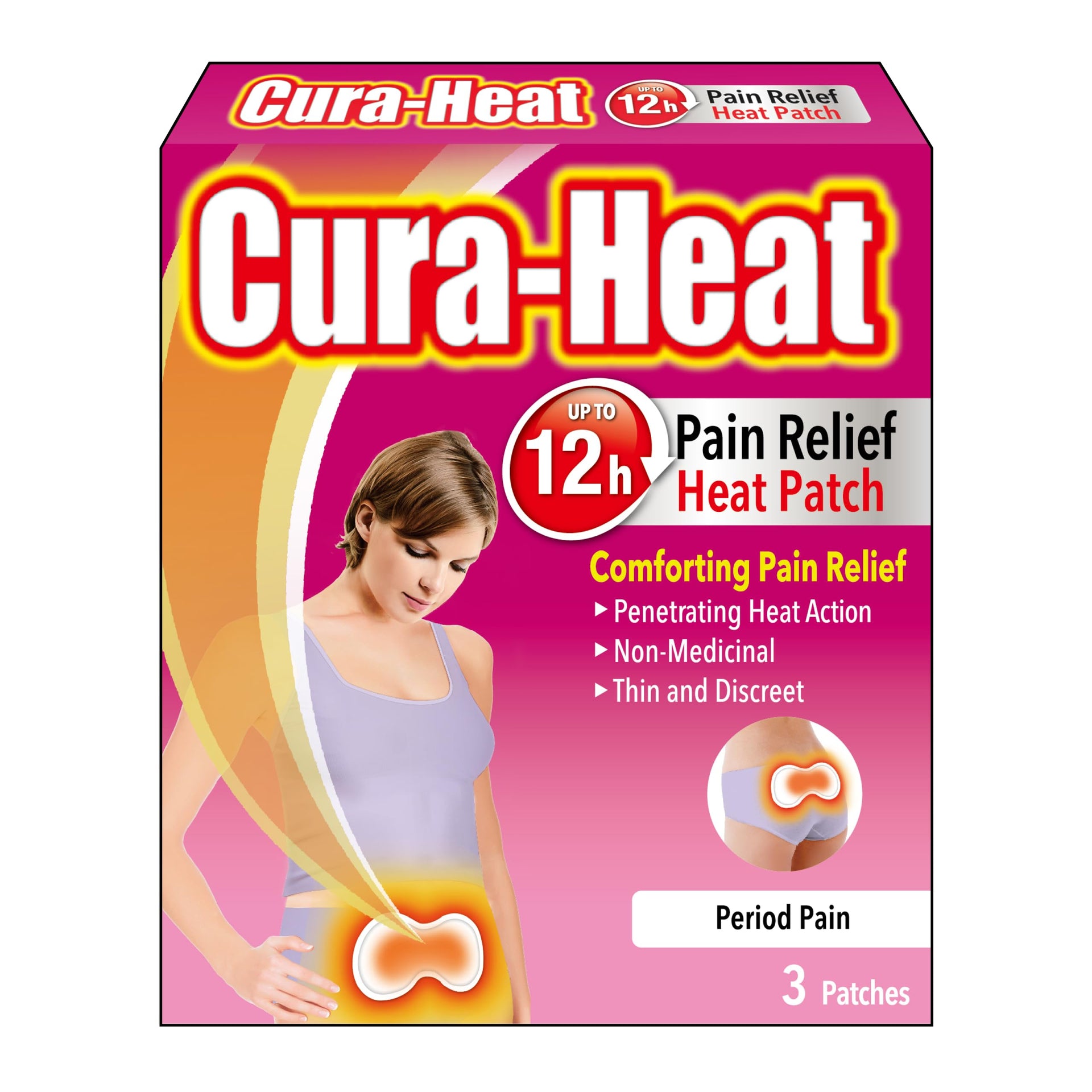 Cura-Heat Period Pain Patches | 3 Patches