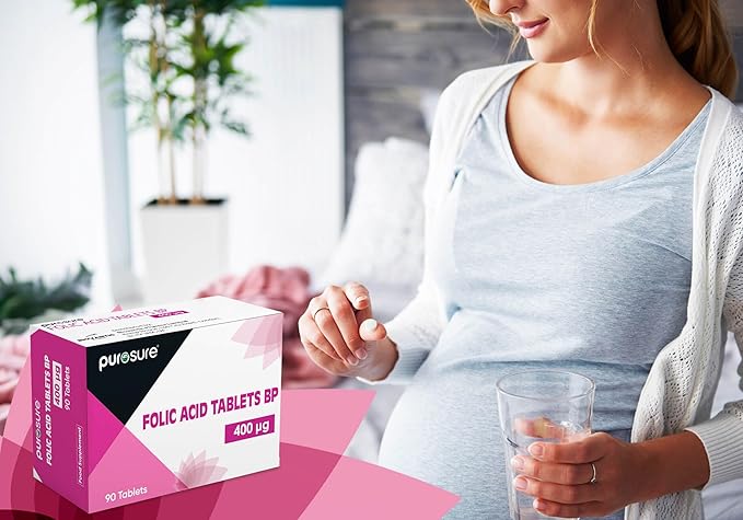 PuroSure Vitamin B9 – Folic Acid 400 mcg, 90 Tablets