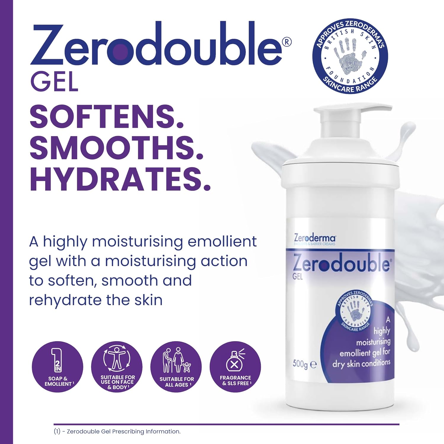 Zeroderma Zerodouble 2-in-1 Gel 500g