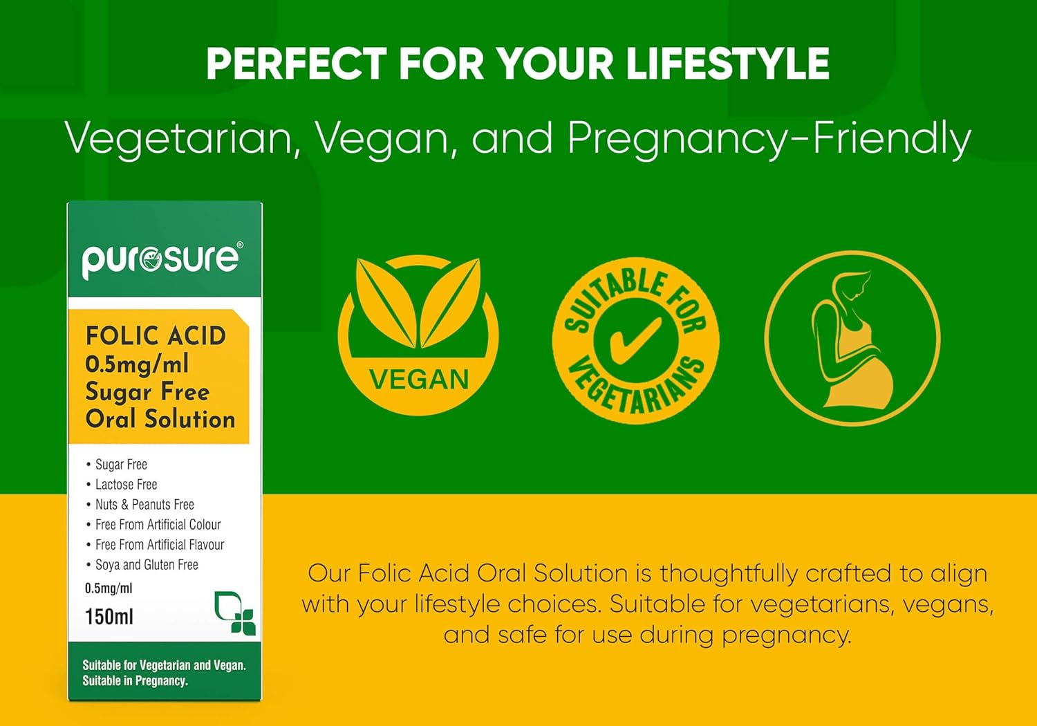 Purosure Folic Acid Liquid | Vitamin B9 | 150ml