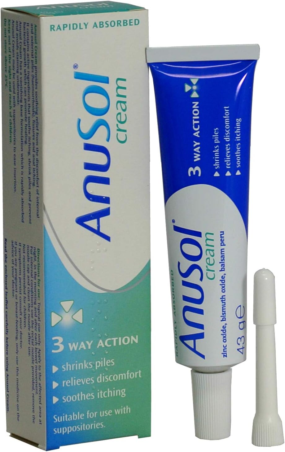 Anusol Cream 3 Way Action for Haemorrhoids Treatment 43g