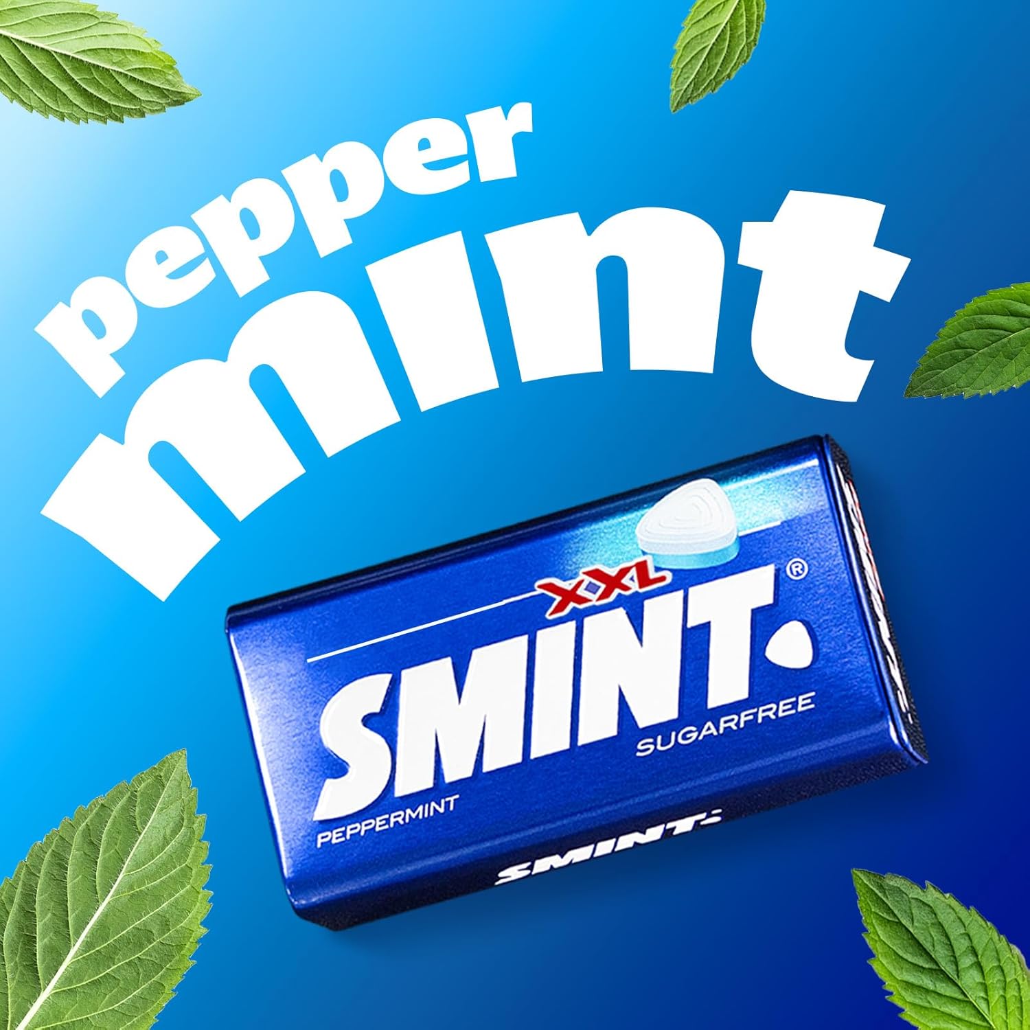 Smint Sugar Free Mints, Peppermint Flavour, Suitable for Vegetarians - 50 XXL Tin