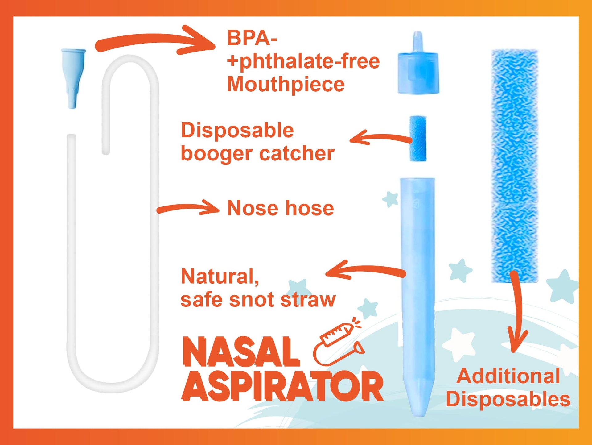 Knoxzy Baby Nasal Aspirator with 9 Extra Filters