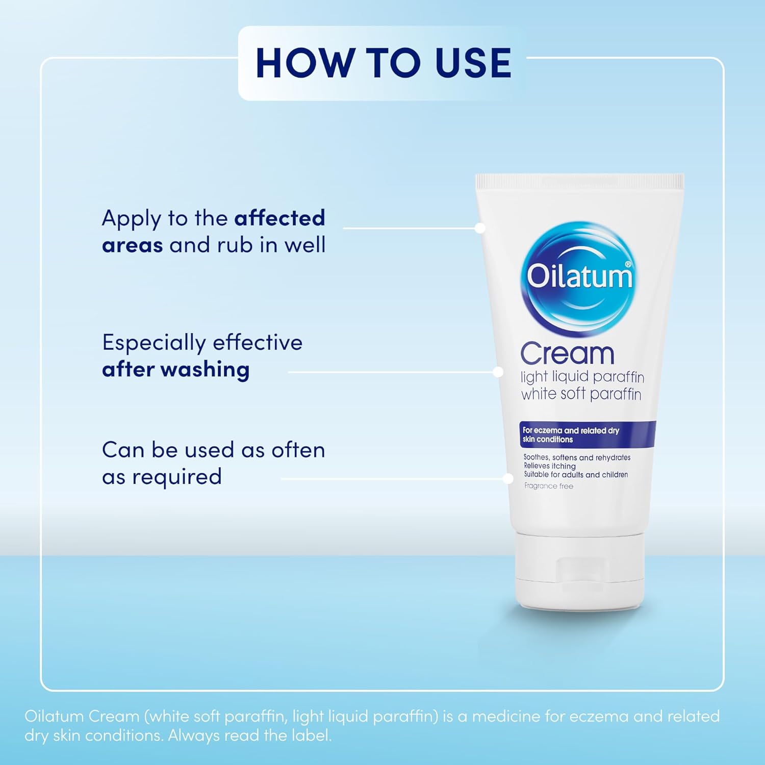 Oilatum Cream for Eczema, Psoriasis and Dry Skin Conditions 150g