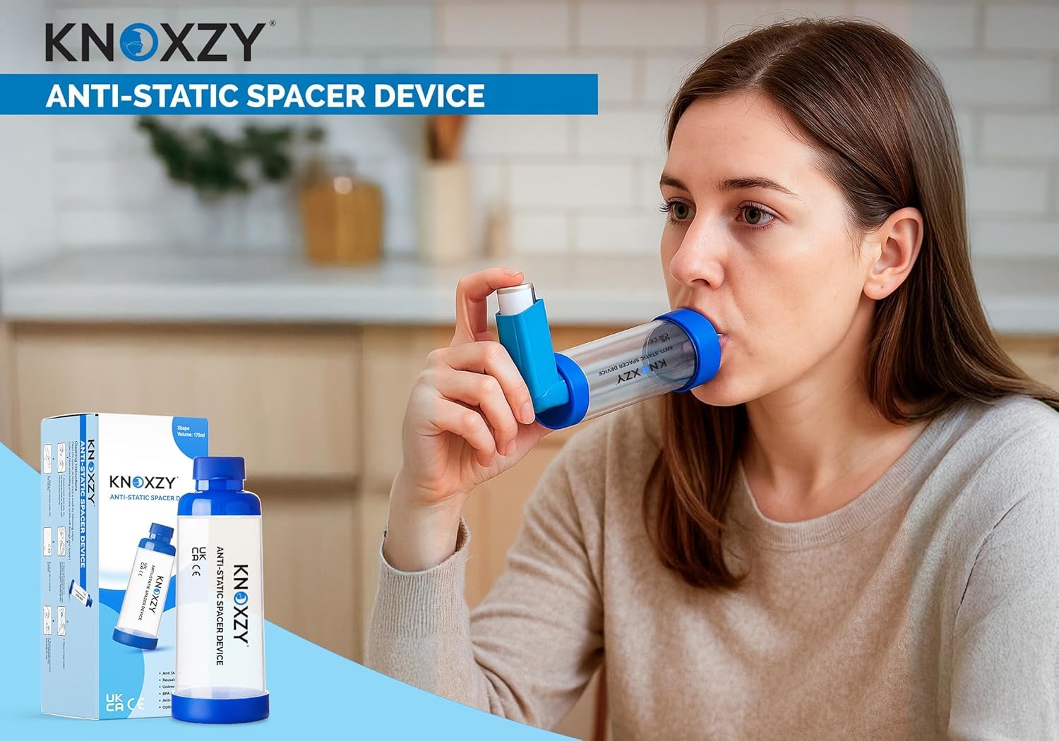 Knoxzy Inhaler Spacer Device – Anti-Static Chamber for MDI
