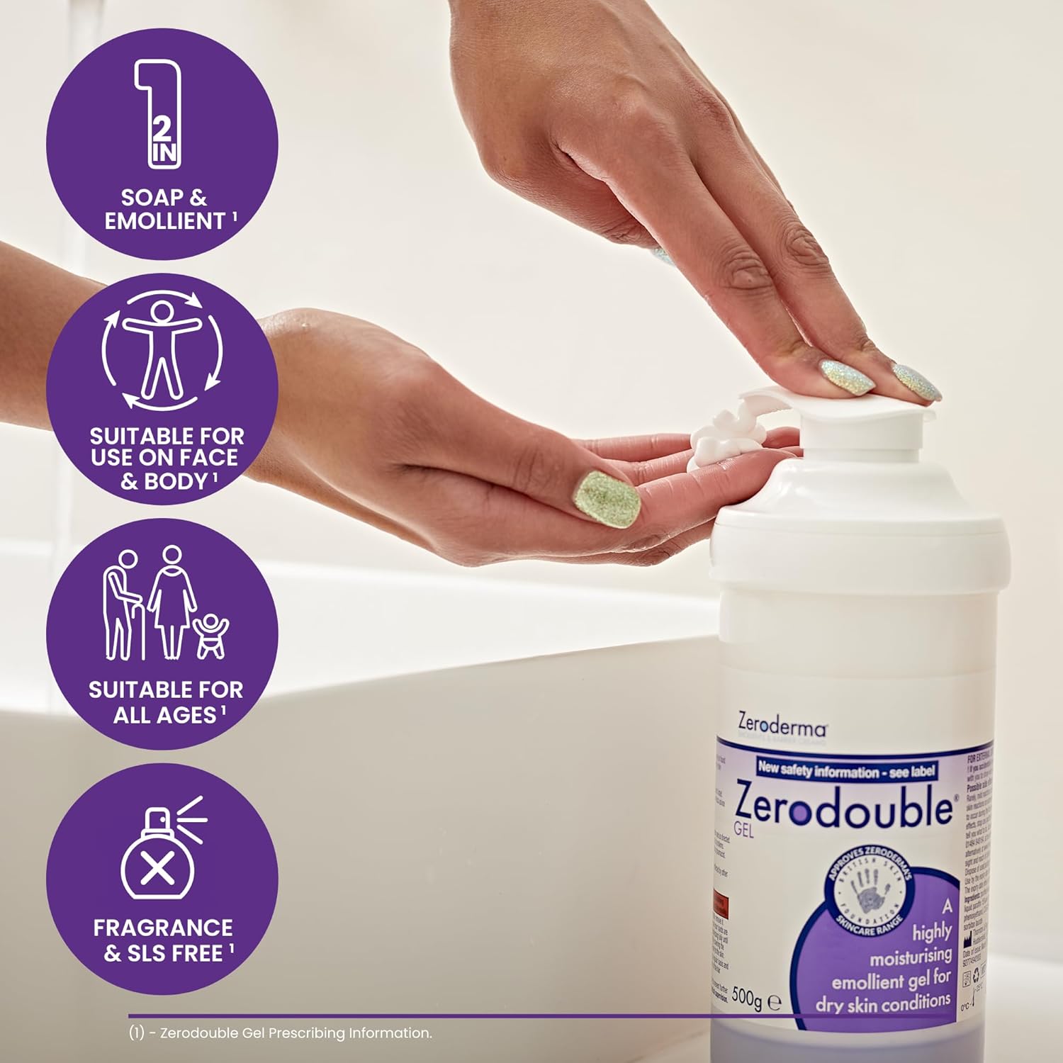 Zeroderma Zerodouble 2-in-1 Gel 500g