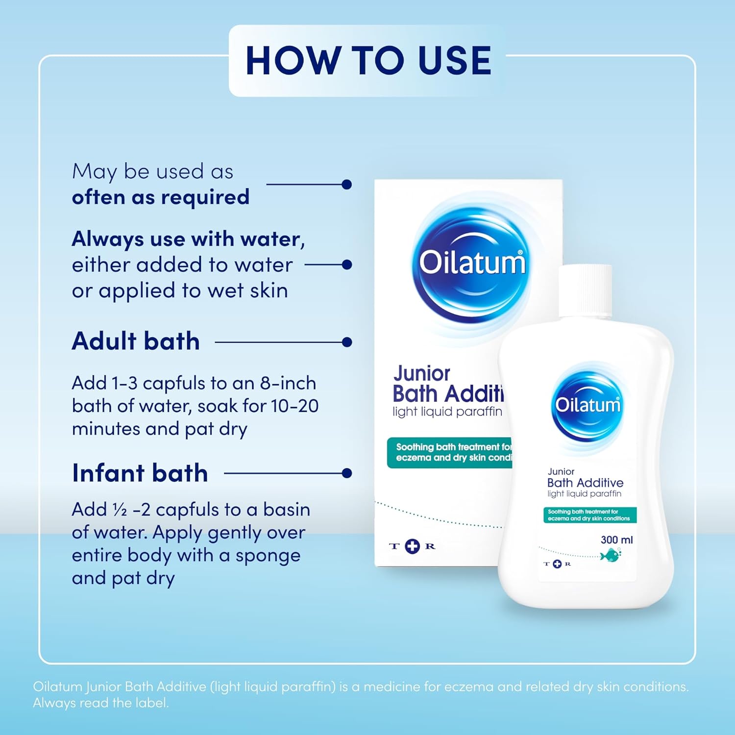 Oilatum Junior Bath Additive Light Liquid Paraffin 300ml