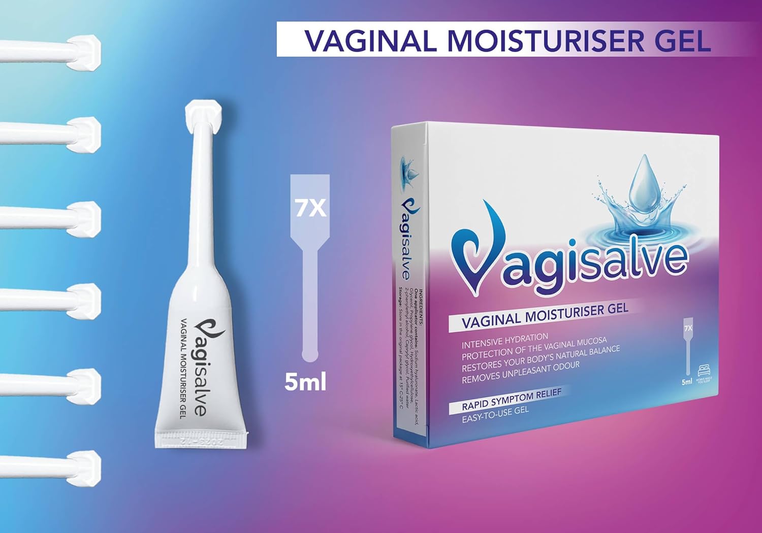 Vagisalve Vaginal Moisturiser Gel | 7 Easy-to-Use Gel Applicators