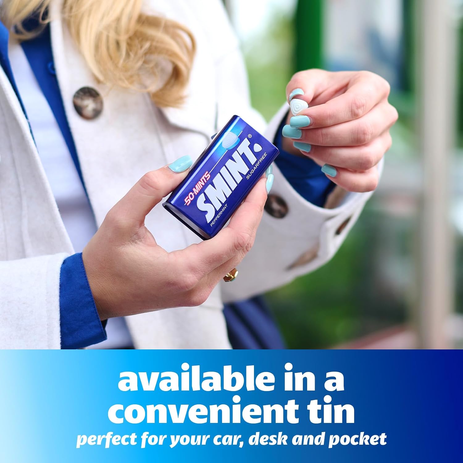 Smint Sugar Free Mints, Peppermint Flavour, Suitable for Vegetarians - 50 XXL Tin