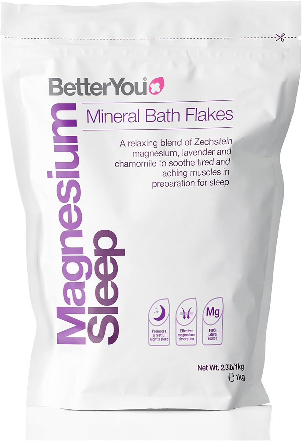 BetterYou Magnesium Muscle Mineral Bath Flakes 1kg